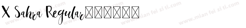 X Sahra Regular字体转换